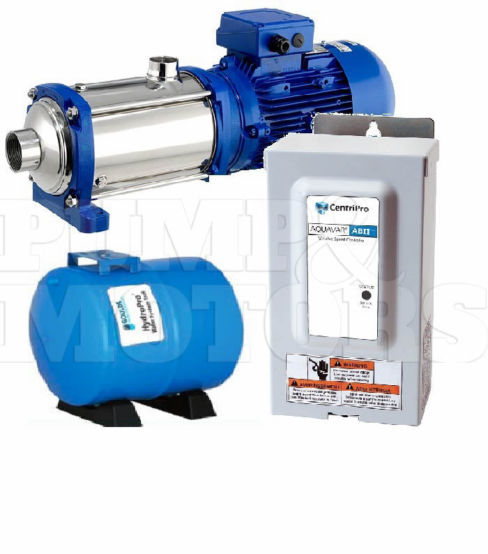 2AB210HM02 Goulds Pump, Motor, Tank & VFD Controller 2HP 230V
