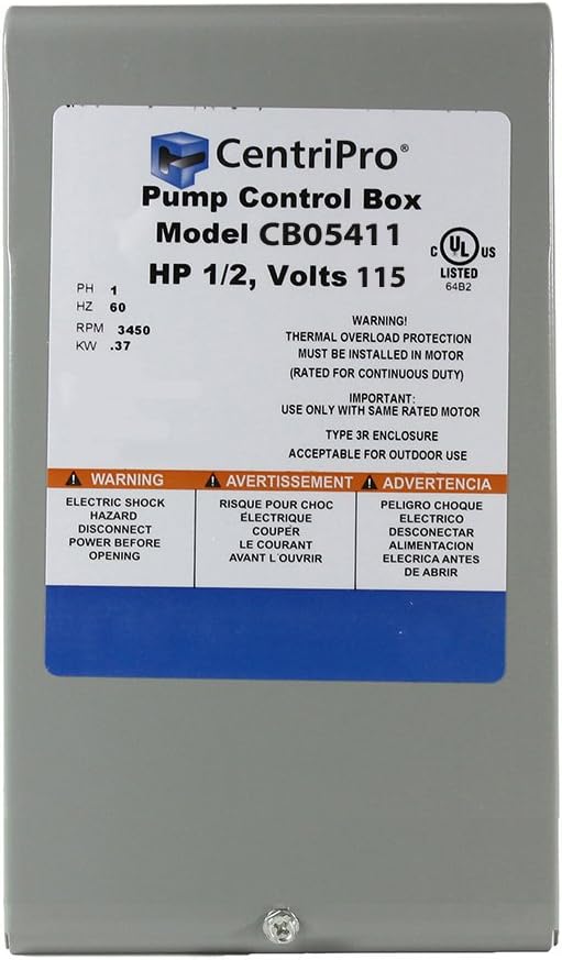 Goulds CB05411 1/2HP Quick Disconnect Control Box 115V - Submersible Well Pump Control Boxes